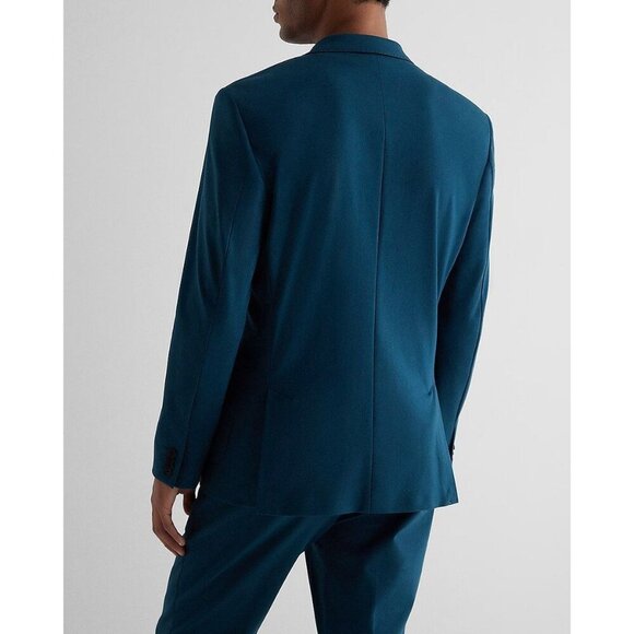 Express Slim Teal Stretch Cotton-Blend Suit Jacket Men's 36S New Retail $248 - Picture 2 of 4